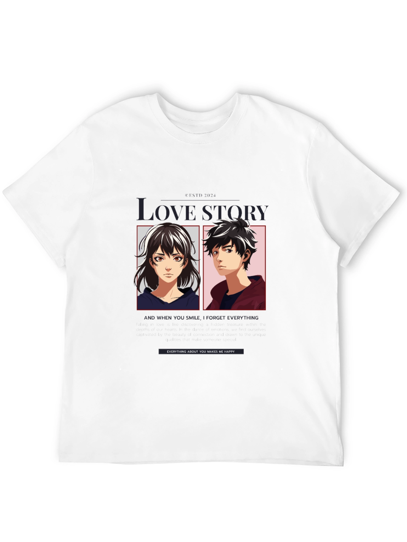 Love Story Anime Graphic T-Shirt