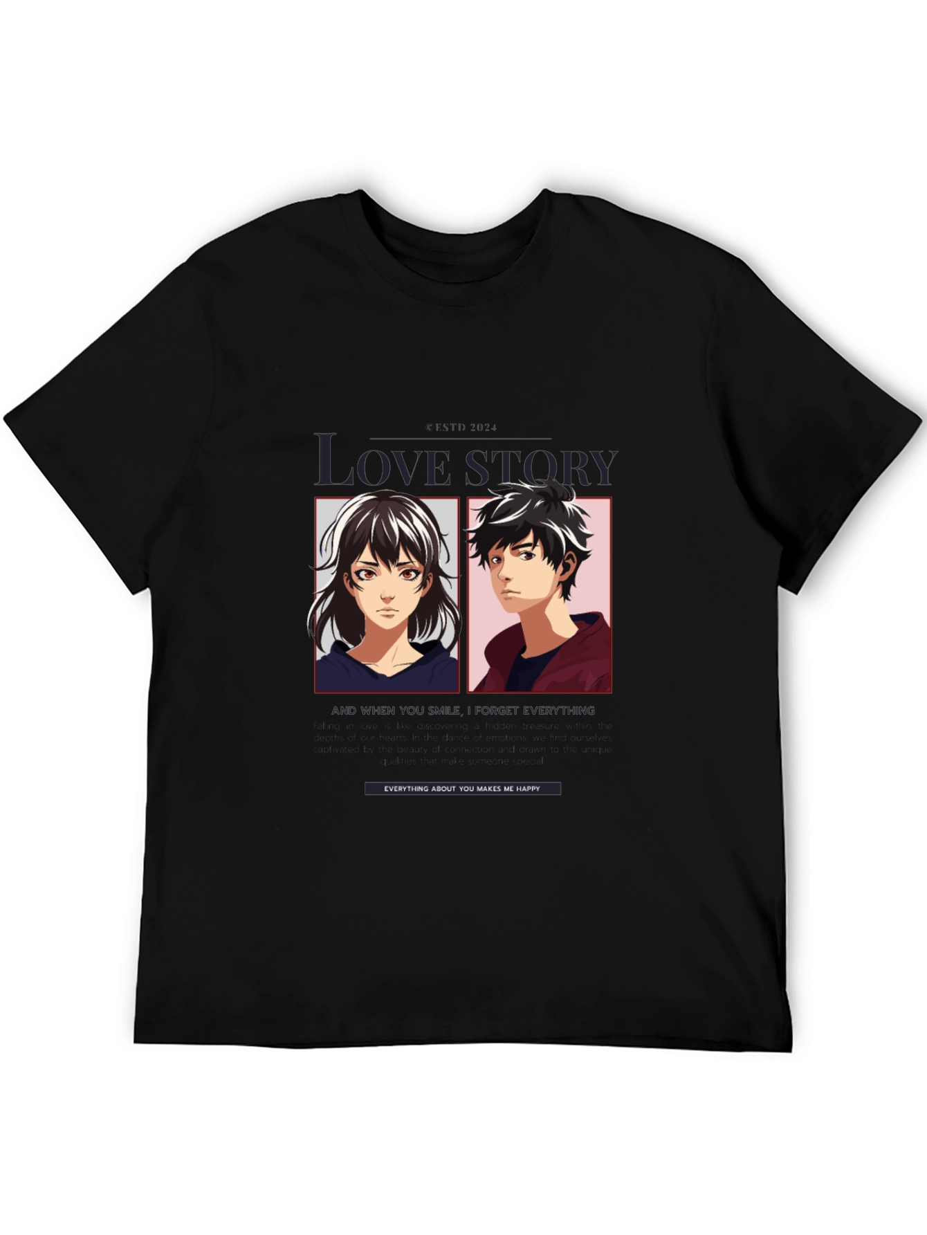 Love Story Anime Graphic T-Shirt