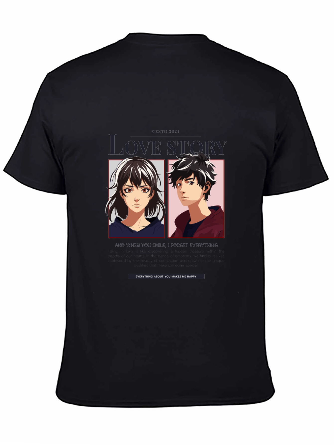 Love Story Anime Graphic T-Shirt