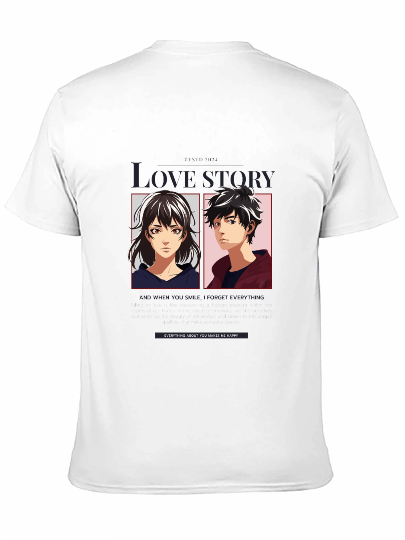 Love Story Anime Graphic T-Shirt