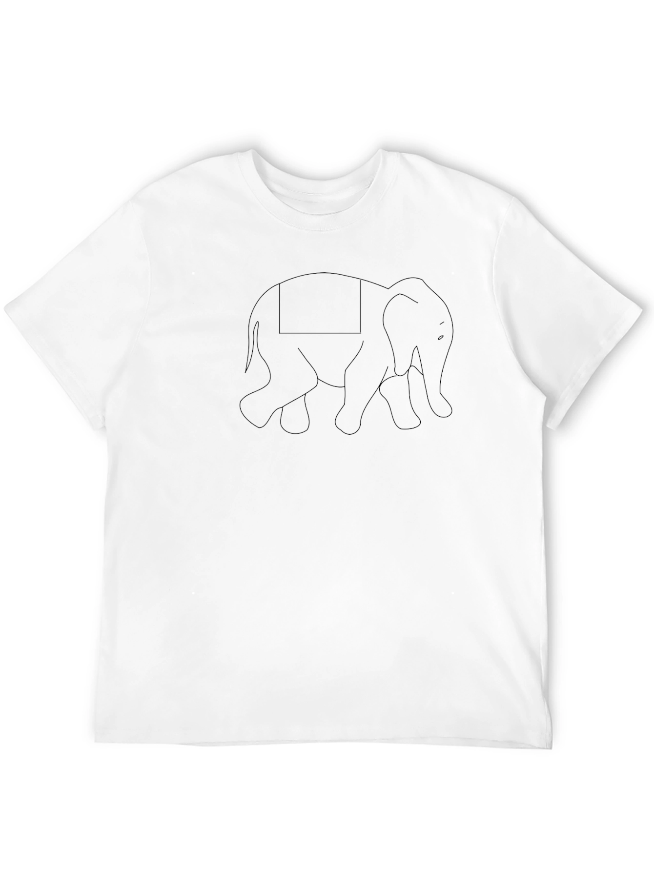Elephant Graphic Tee - Black Cotton Comfort
