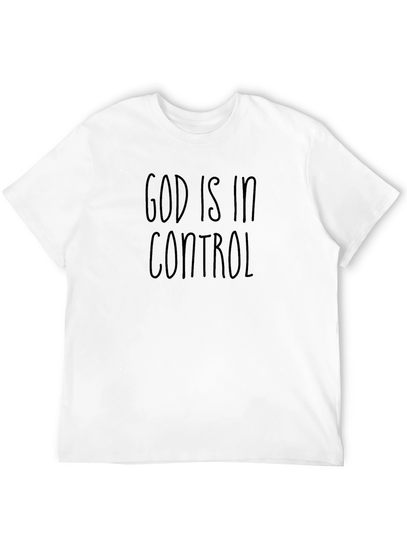 God Is In Control Black T-Shirt