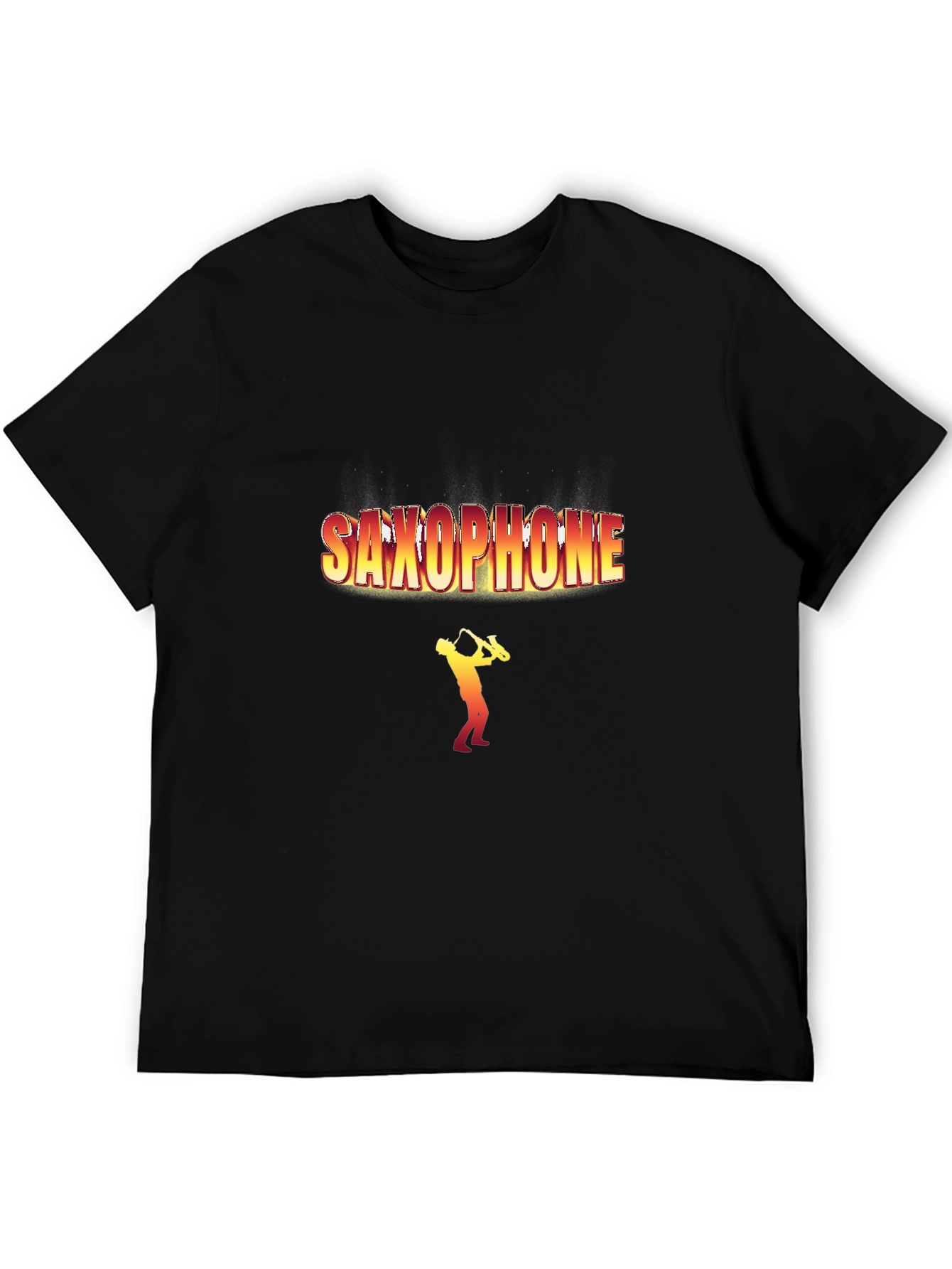 Saxophone Player Graphic T-Shirt - Black