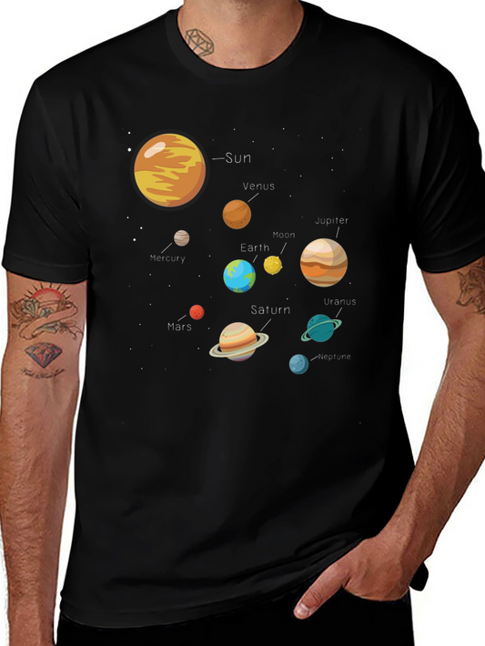 Solar System Graphic Tee - Universe Print
