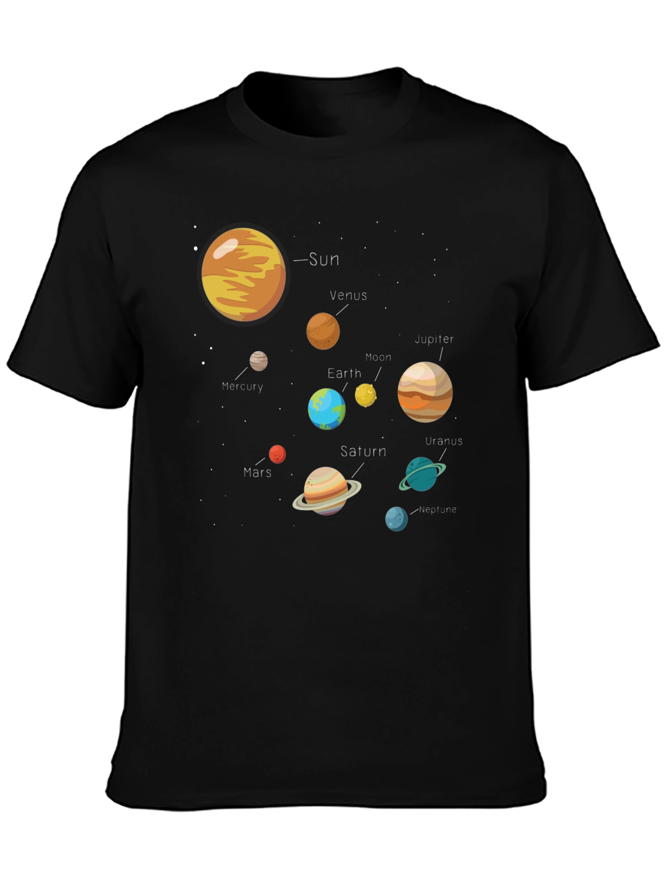 Solar System Graphic Tee - Universe Print
