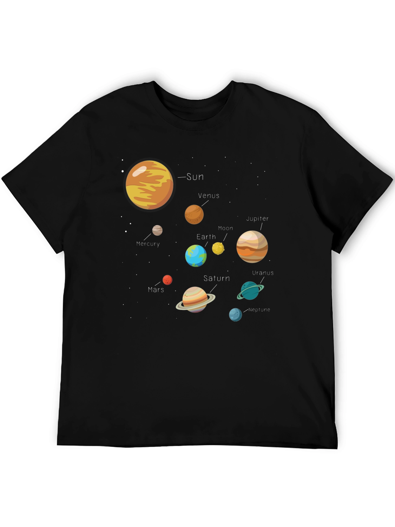 Solar System Graphic Tee - Universe Print