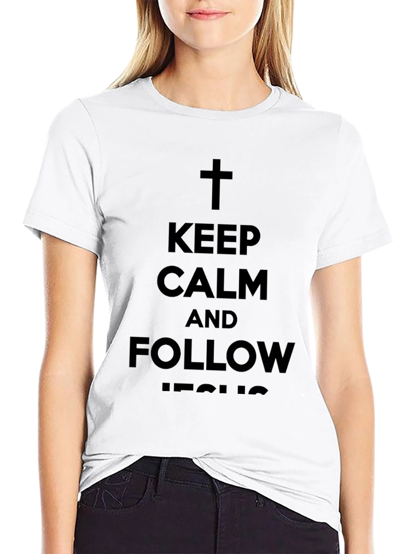 Keep Calm Follow Jesus Christian T-Shirt