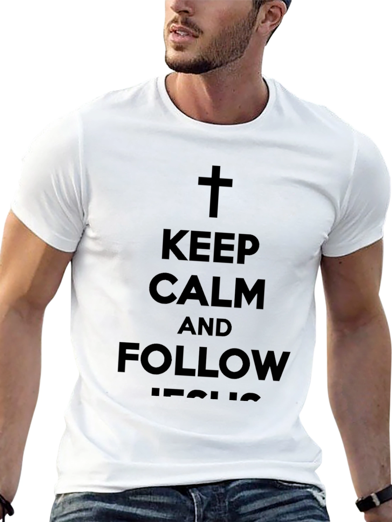Keep Calm Follow Jesus Christian T-Shirt
