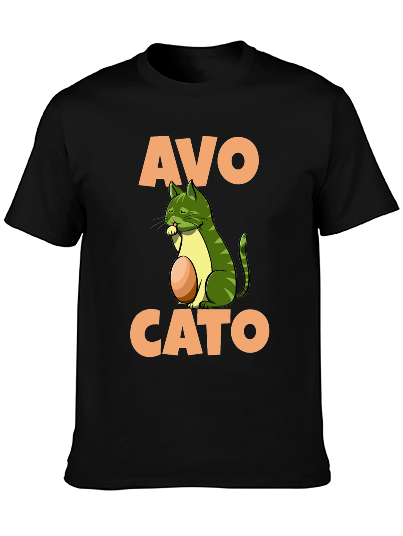 Avo Cato T-Shirt - Avocado Cat Pun Tee