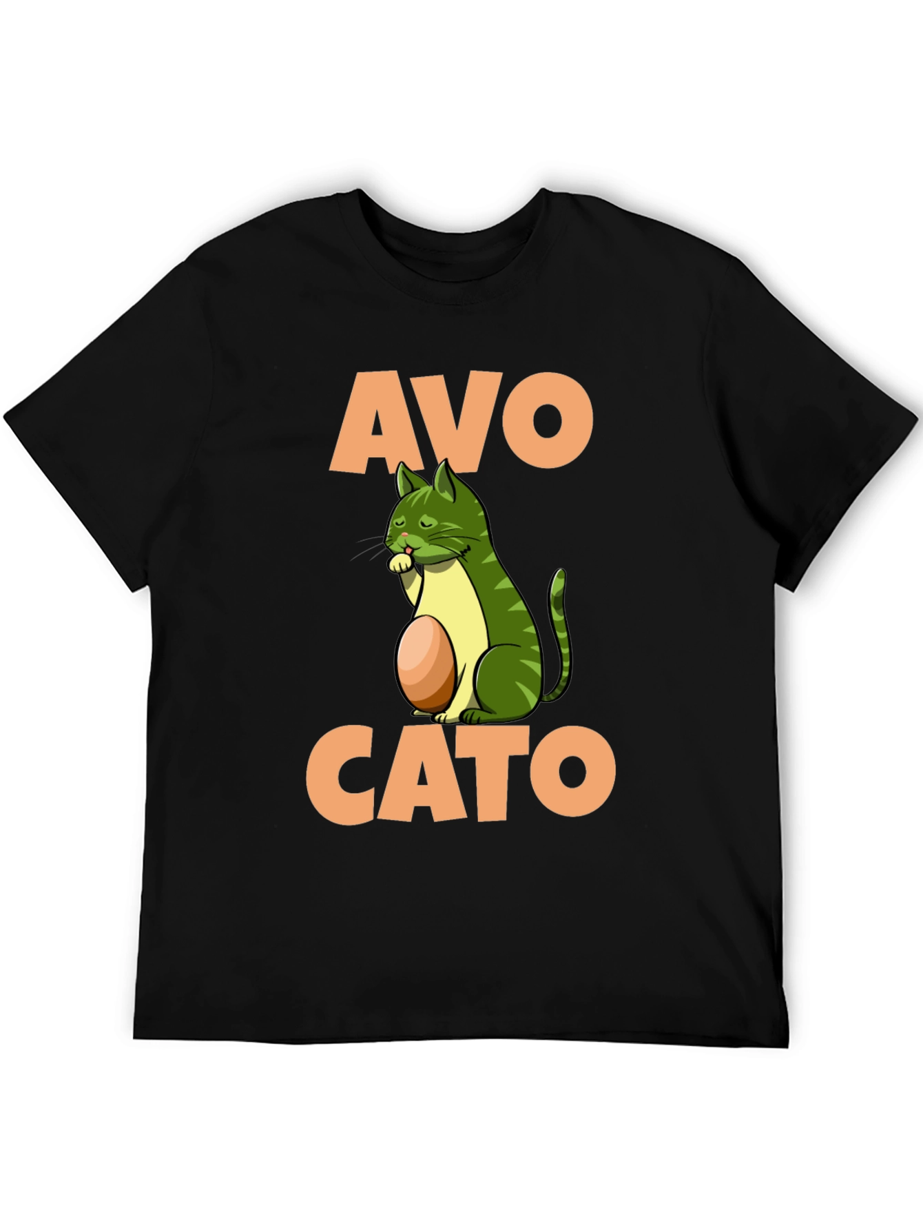 Avo Cato T-Shirt - Avocado Cat Pun Tee