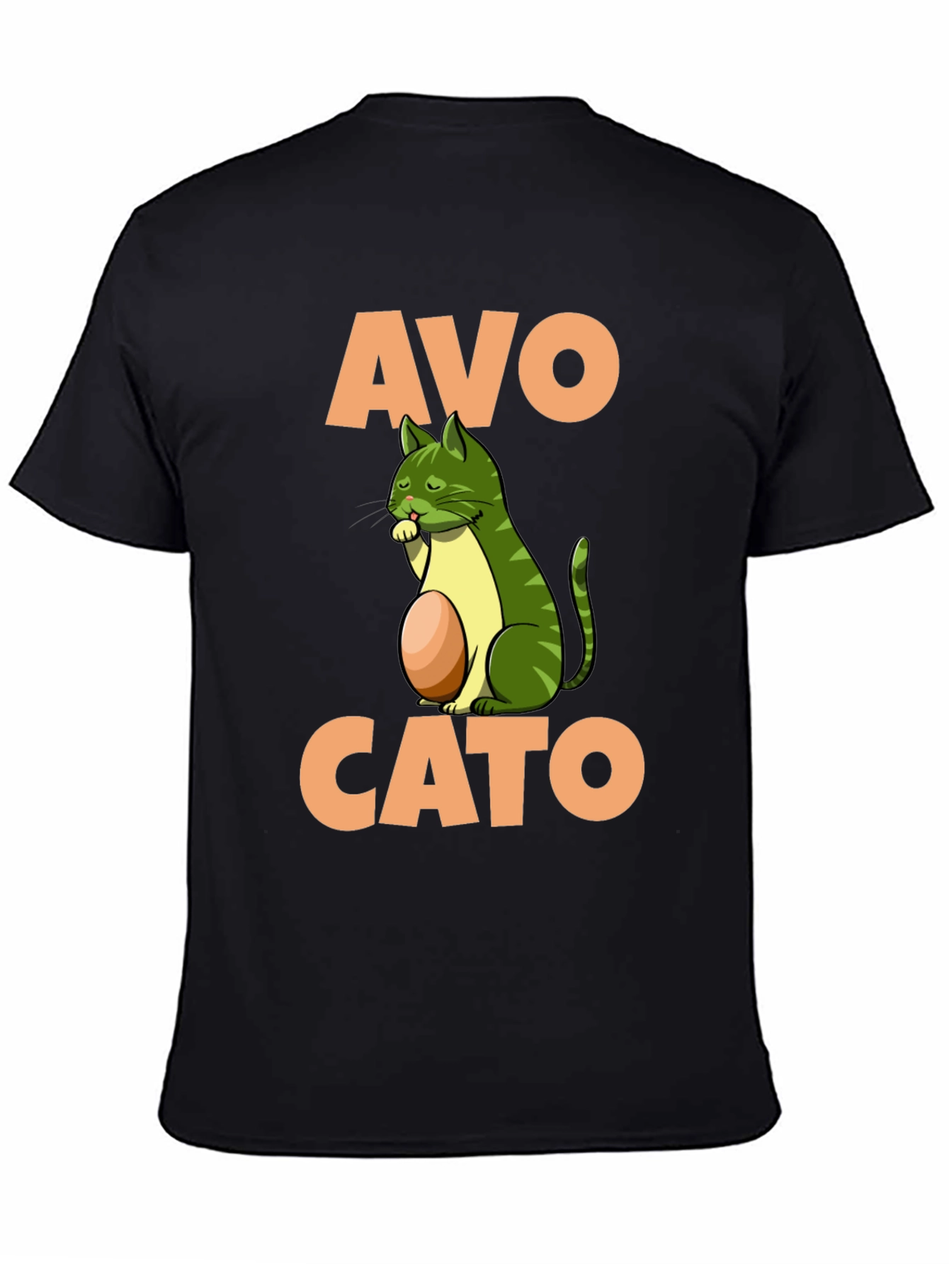 Avo Cato T-Shirt - Avocado Cat Pun Tee