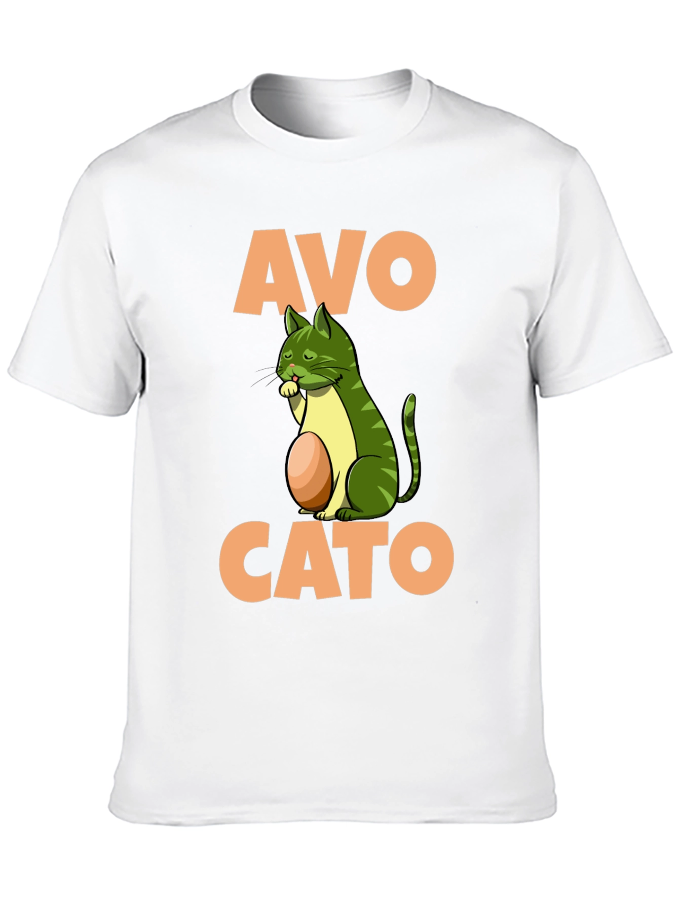 Avo Cato T-Shirt - Avocado Cat Pun Tee