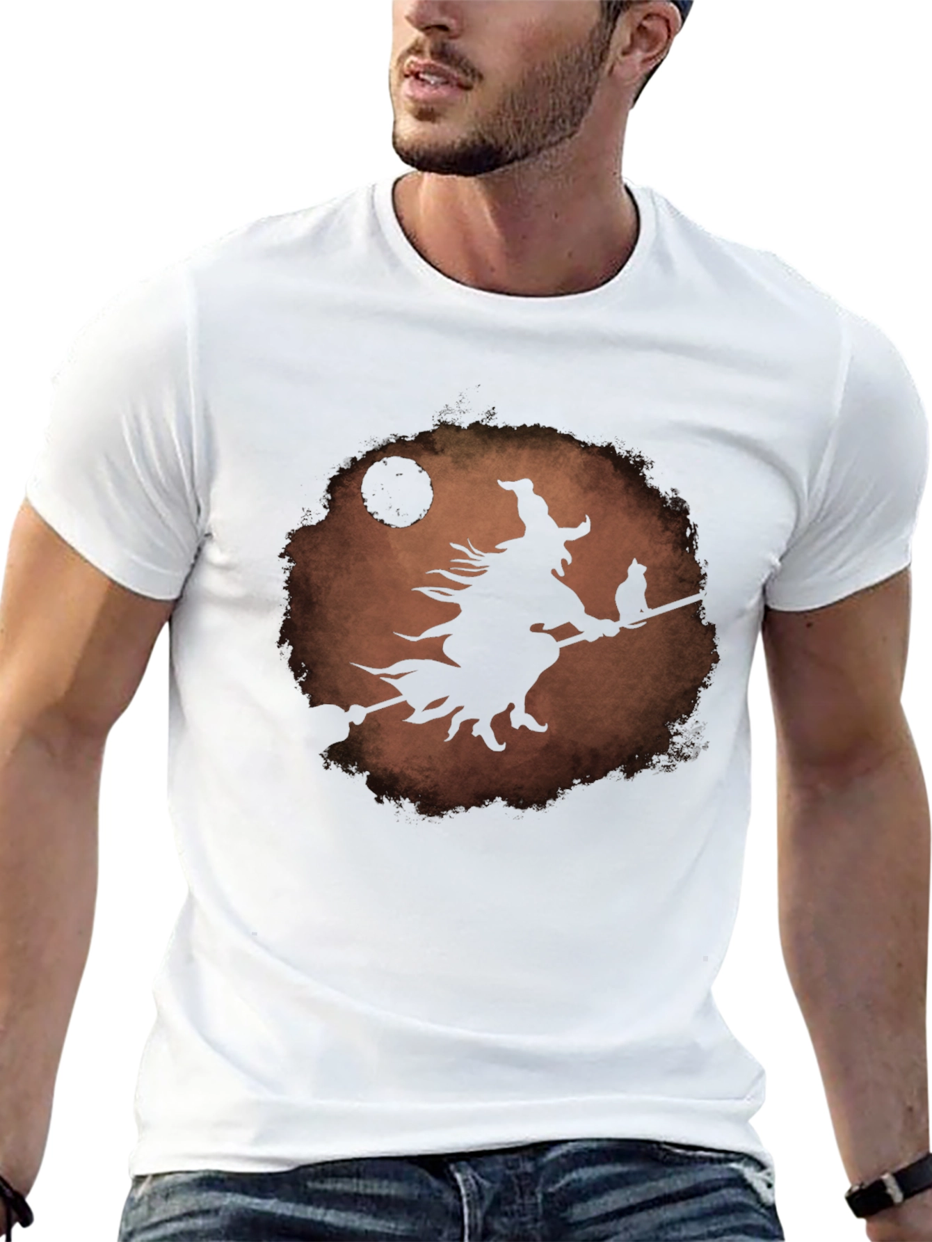 Witch & Cat Halloween T-Shirt