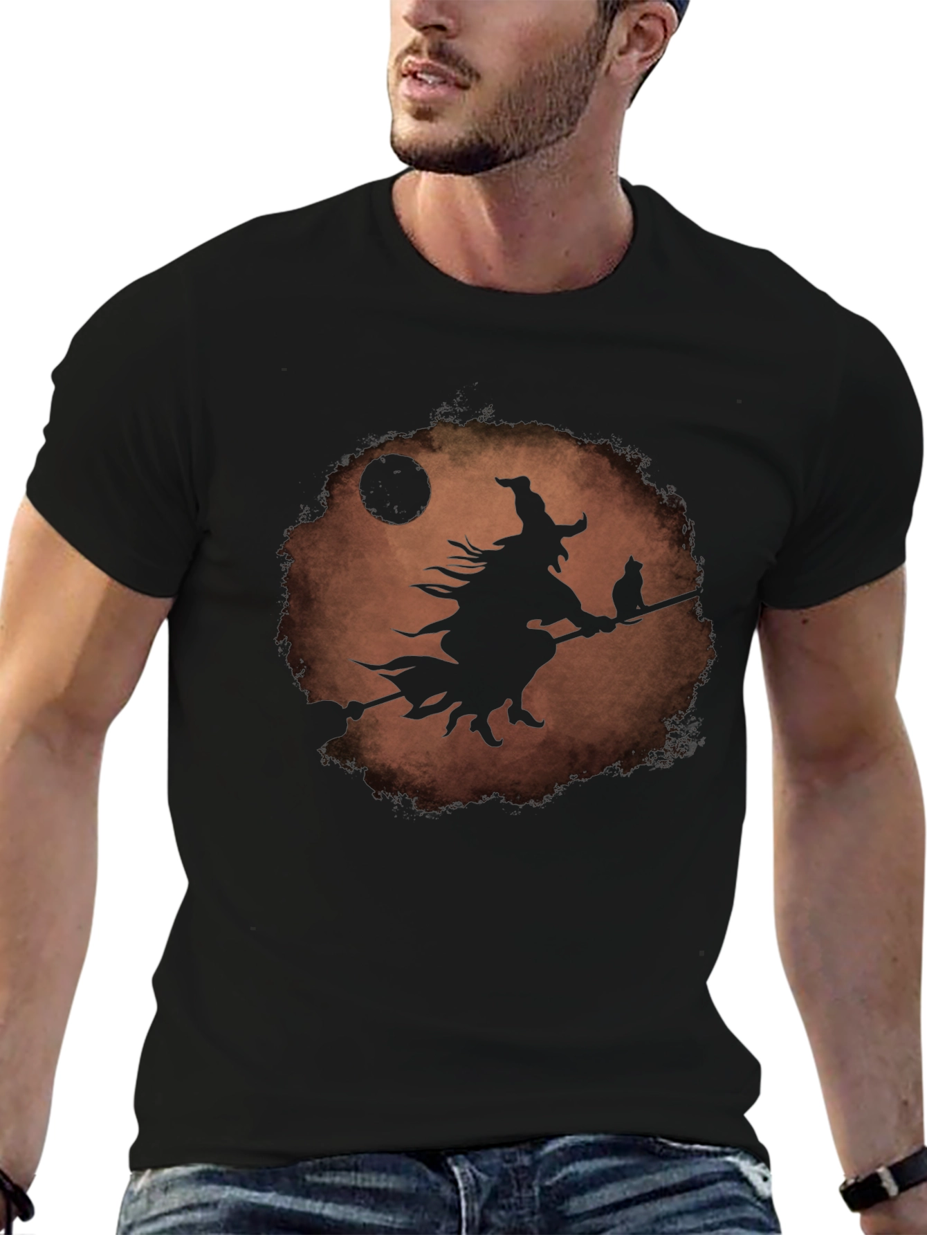 Witch & Cat Halloween T-Shirt
