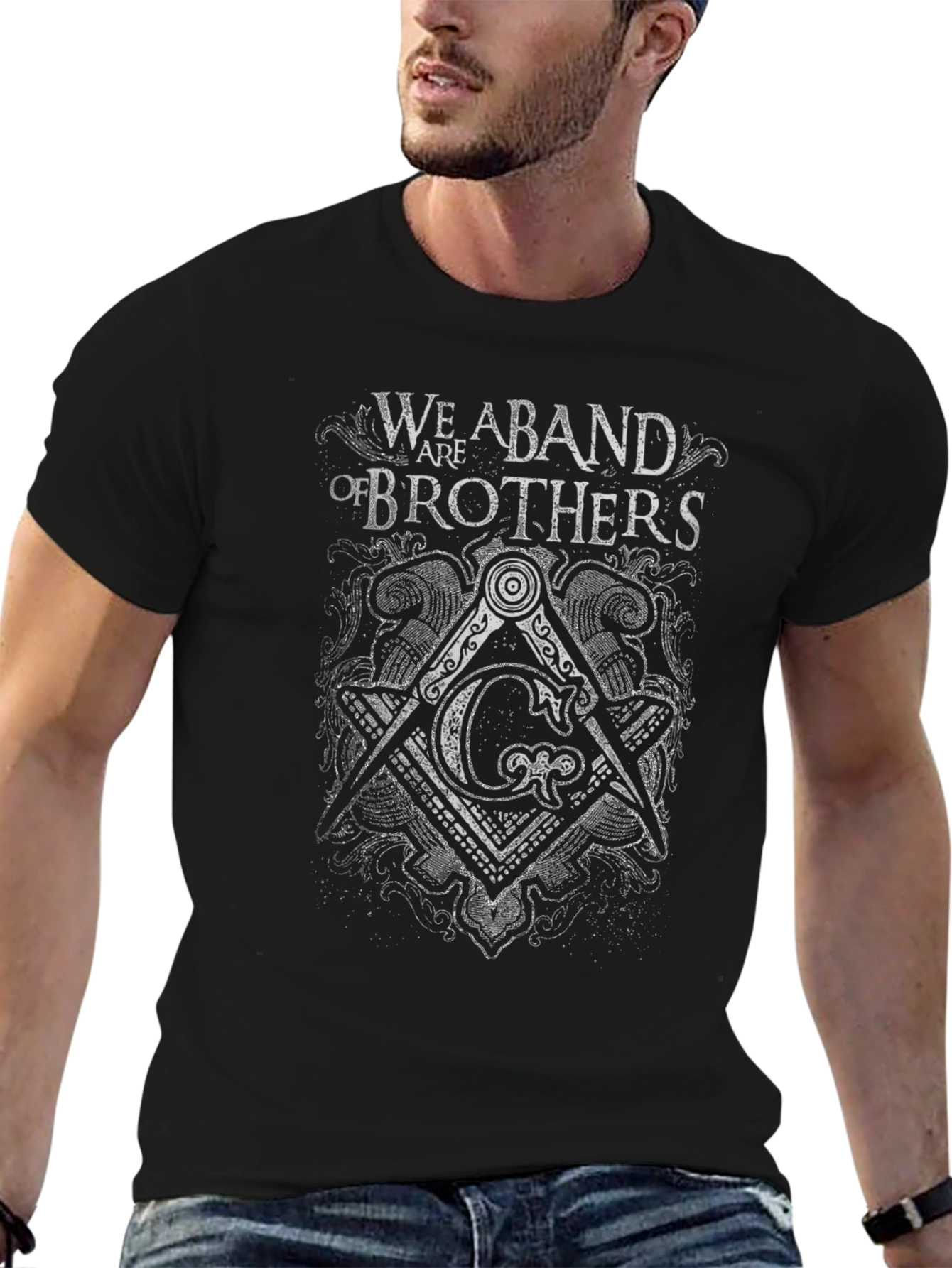 We Are Abandoned of Brothers Black T-Shirt