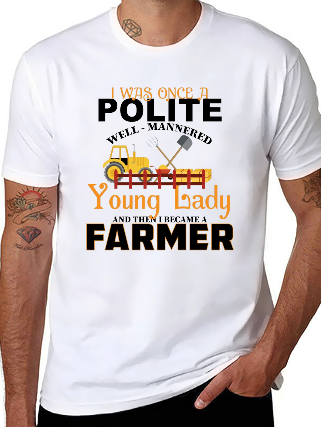 Farmer Lady T-Shirt - Polite Well-Mannered Young Lady