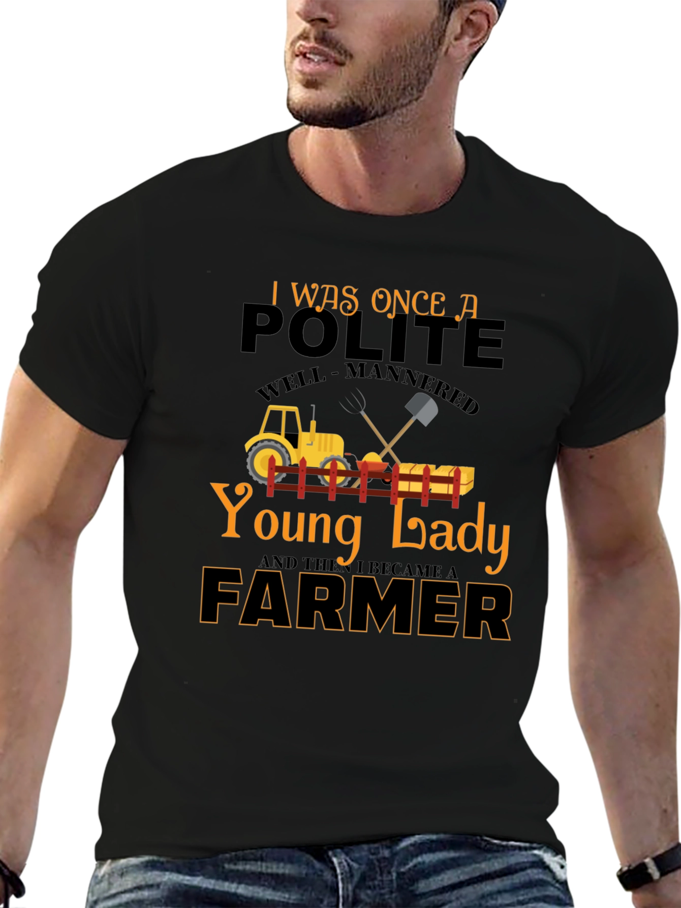 Farmer Lady T-Shirt - Polite Well-Mannered Young Lady