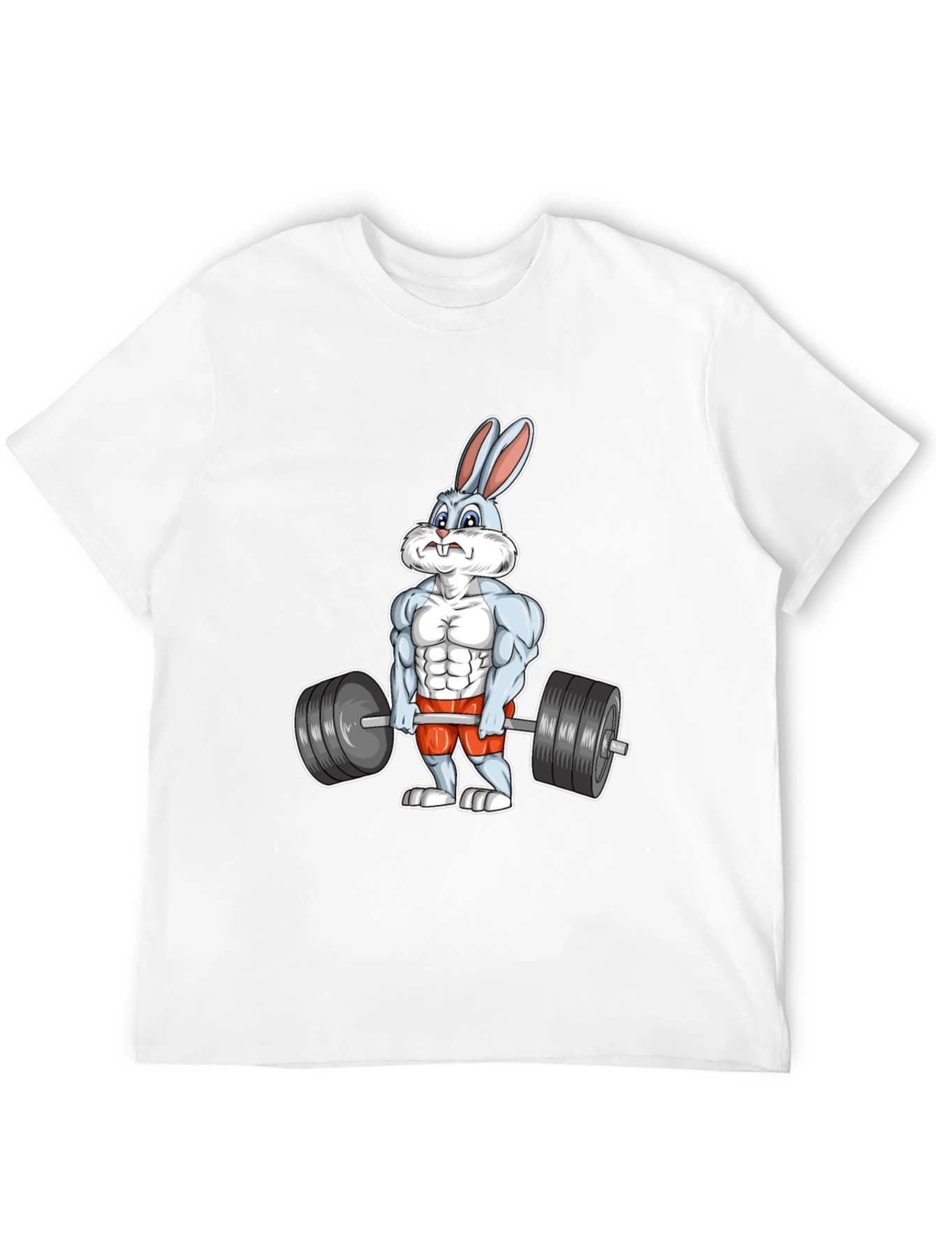 Workout Bunny Graphic T-Shirt - Black