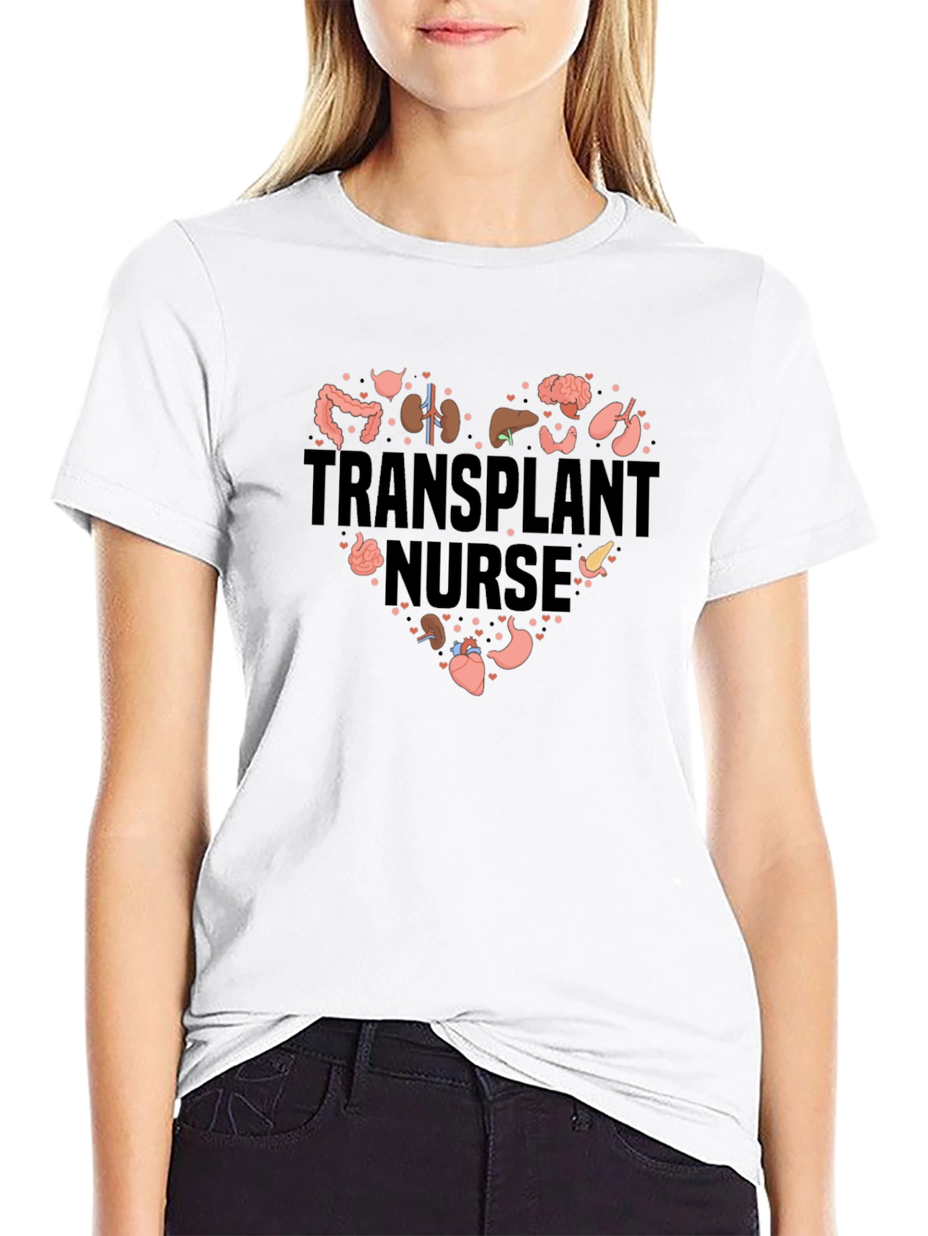 Transplant Nurse Heart T-Shirt