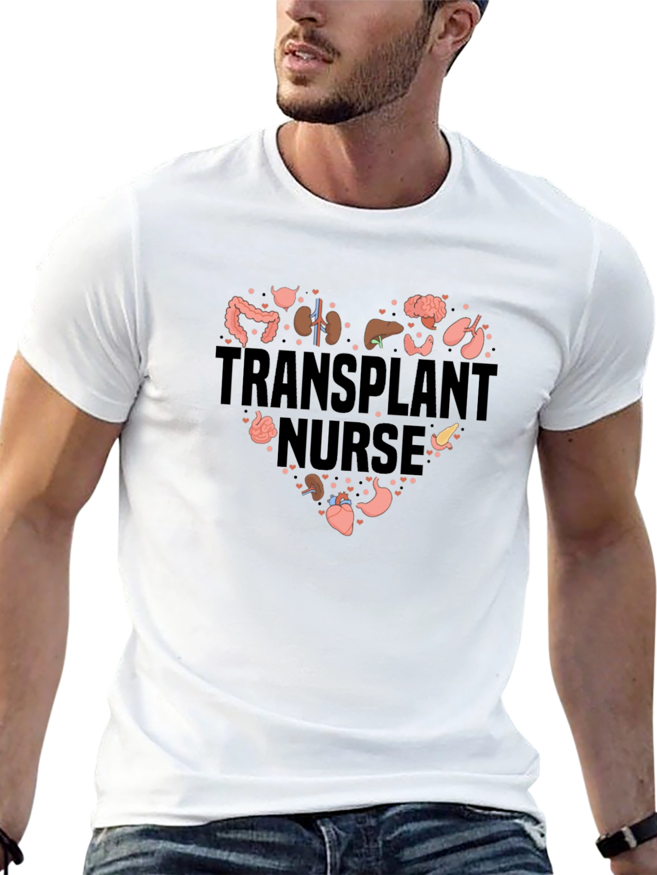 Transplant Nurse Heart T-Shirt