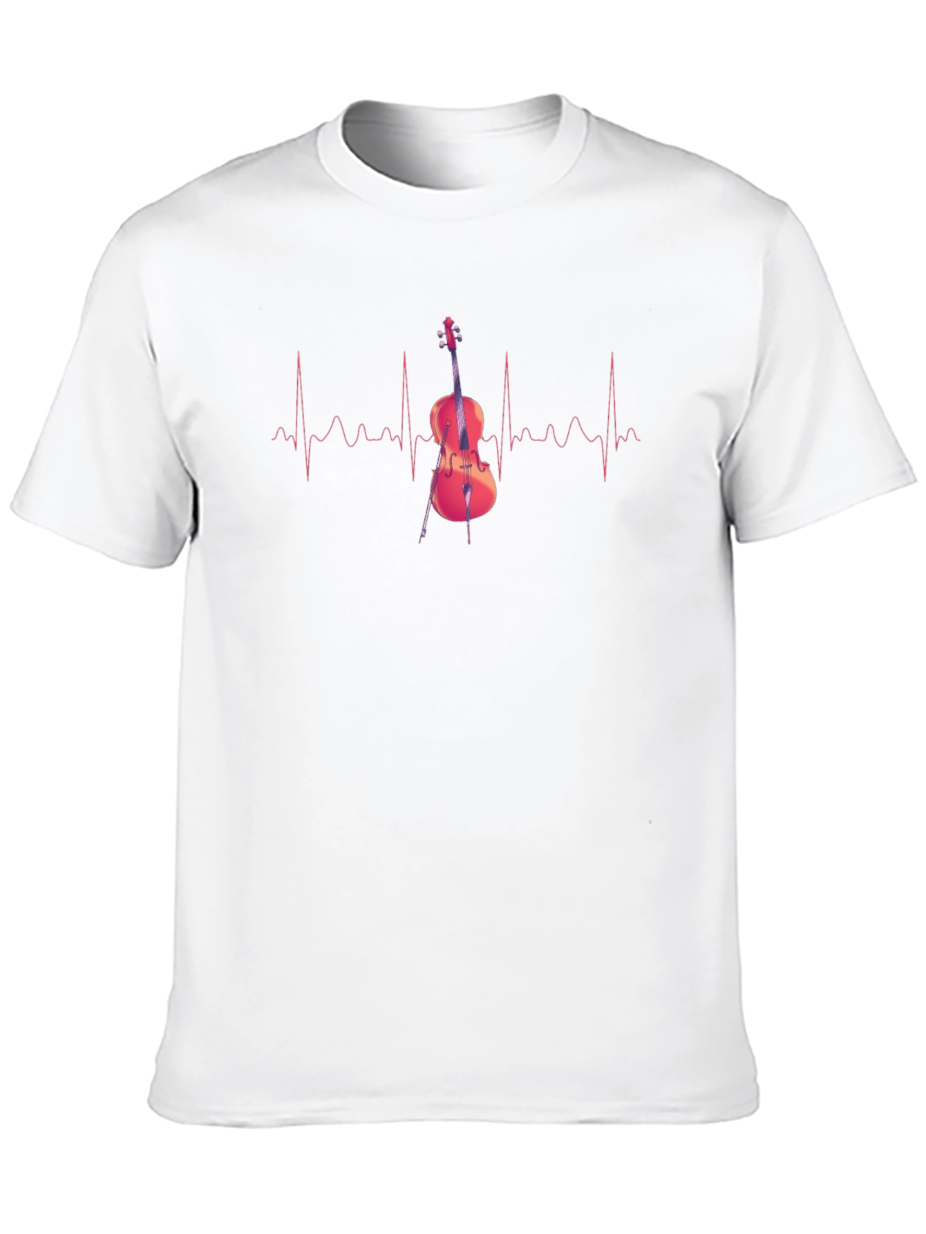Cello Heartbeat T-Shirt - Music Lover Tee