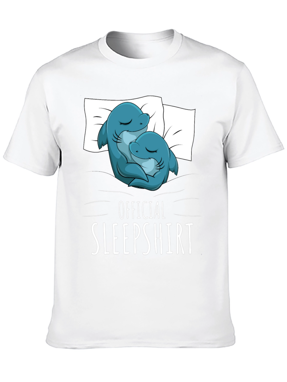 Official Sleepshirt - Cute Shark Couple T-Shirt