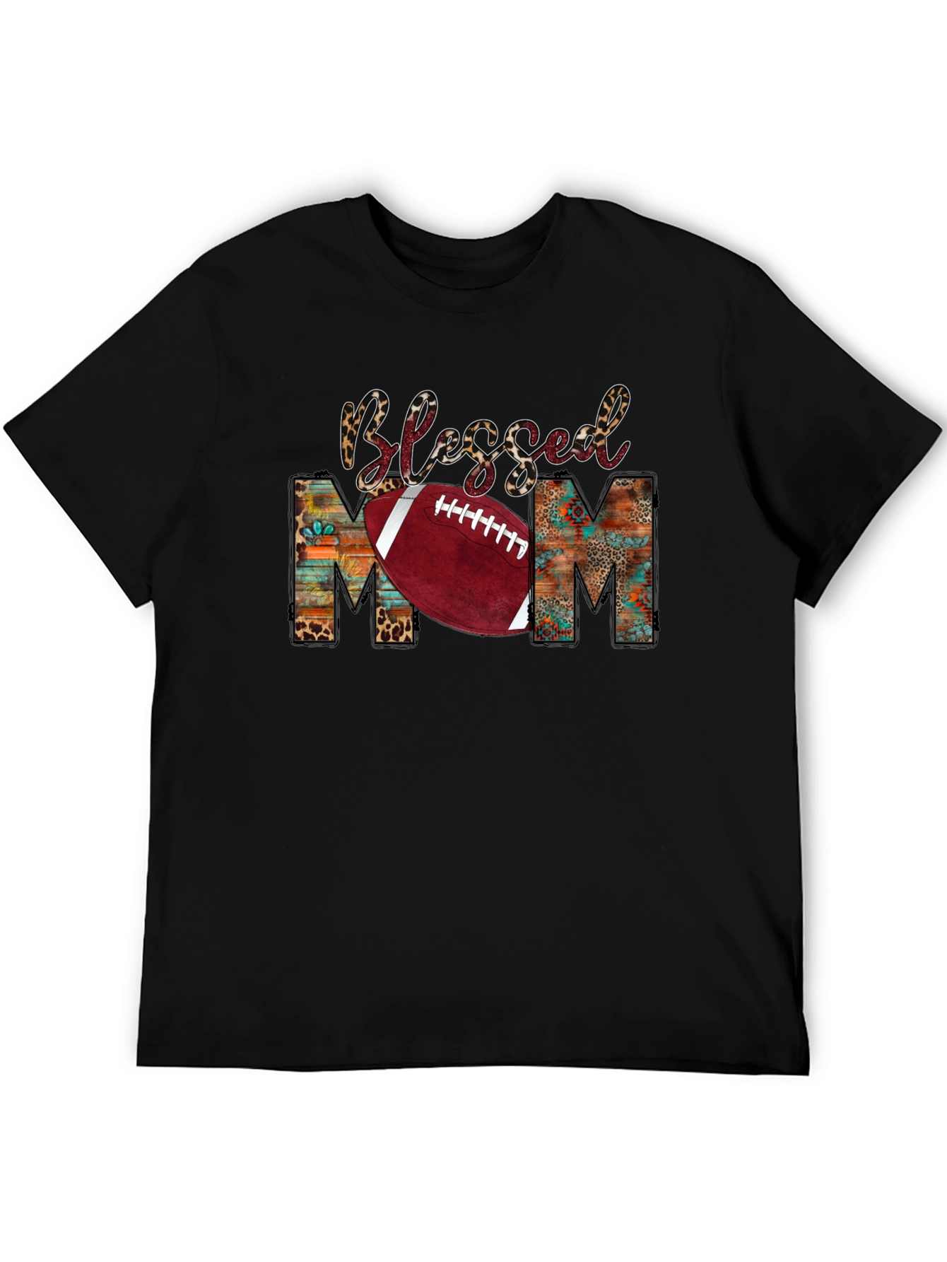 Blessed Mom Football Graphic Tee