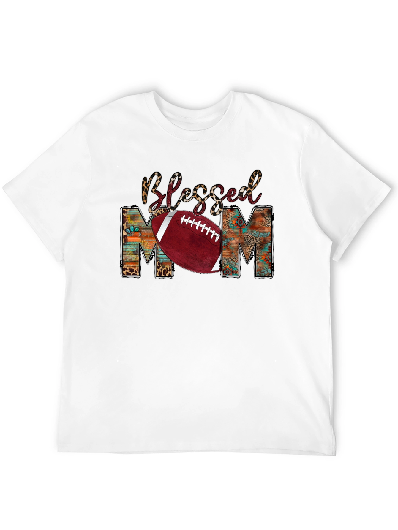Blessed Mom Football Graphic Tee