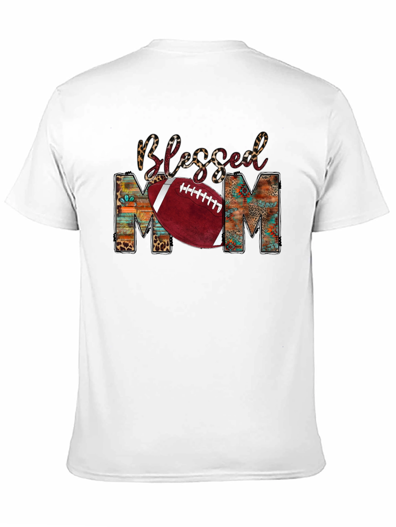 Blessed Mom Football Graphic Tee