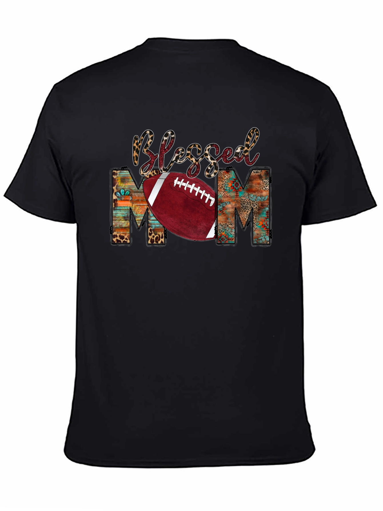 Blessed Mom Football Graphic Tee