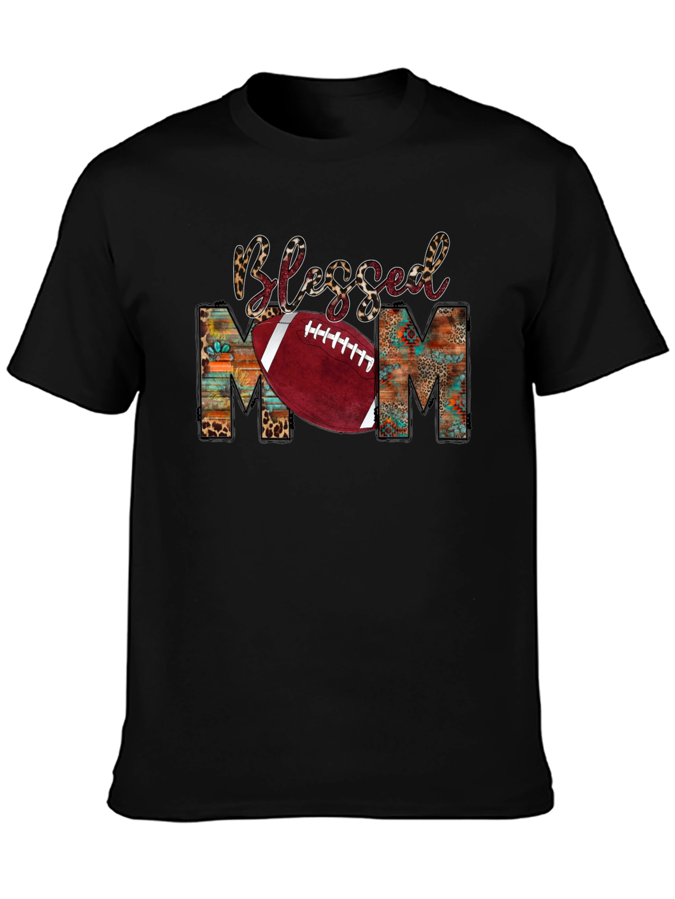 Blessed Mom Football Graphic Tee