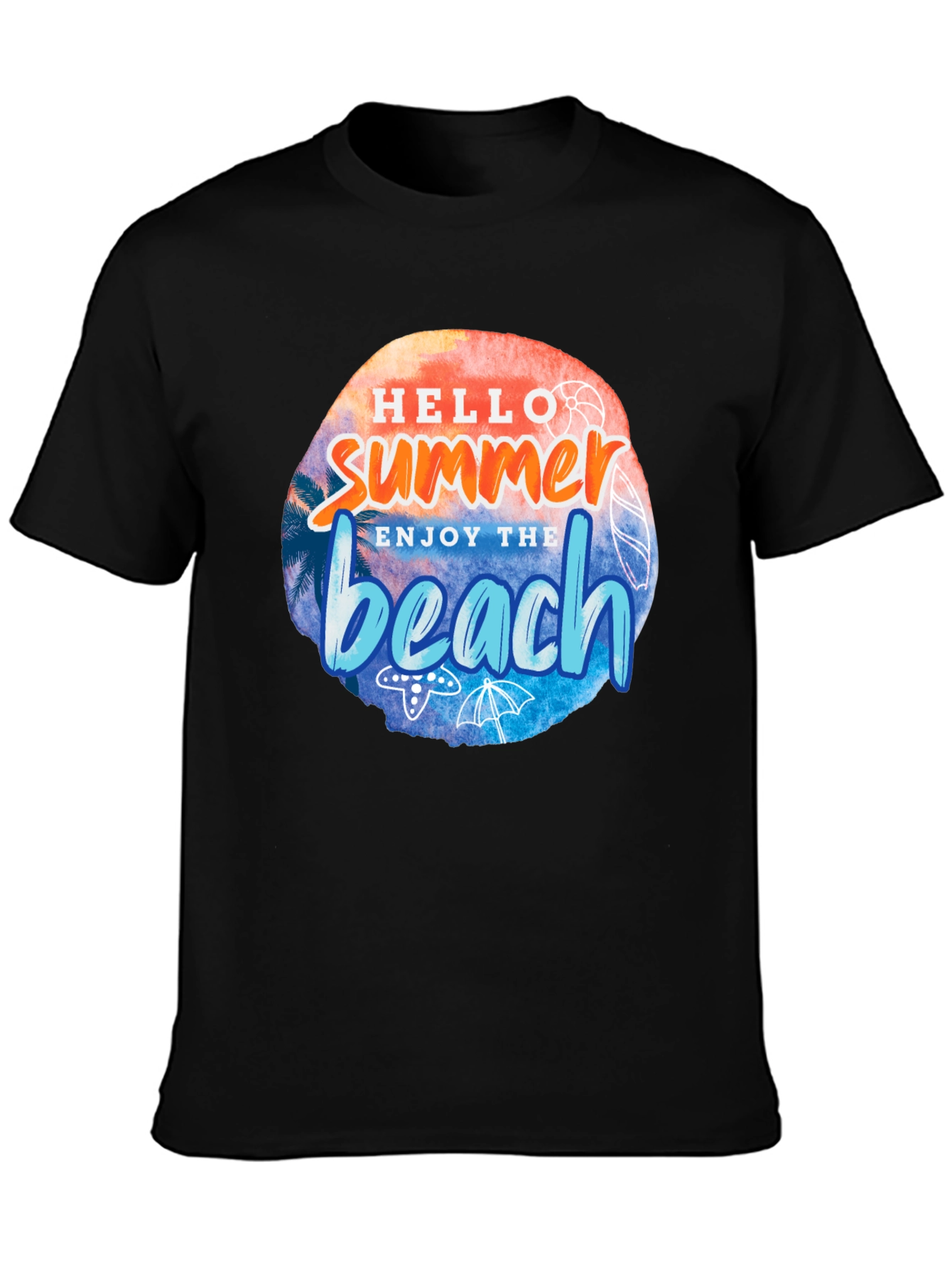 Hello Summer Beach Graphic Tee - Relaxed Fit
