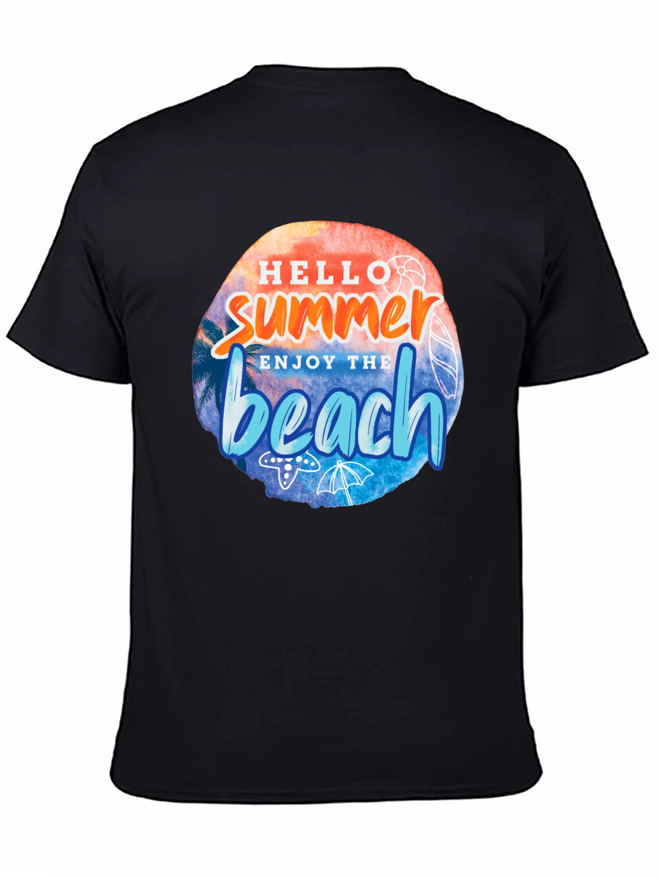 Hello Summer Beach Graphic Tee - Relaxed Fit