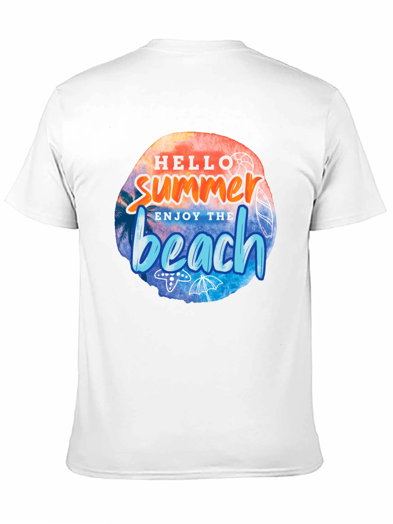 Hello Summer Beach Graphic Tee - Relaxed Fit