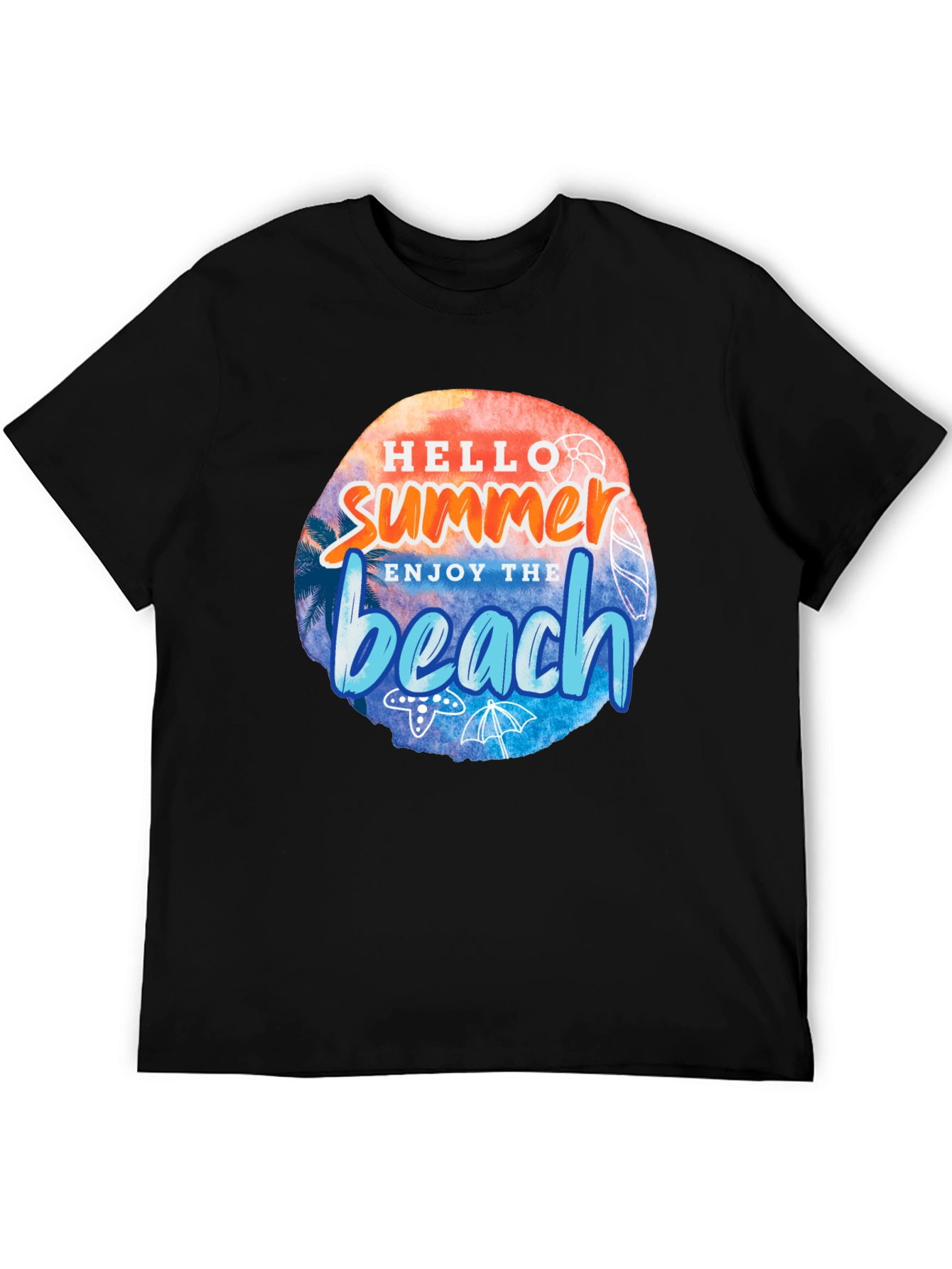 Hello Summer Beach Graphic Tee - Relaxed Fit