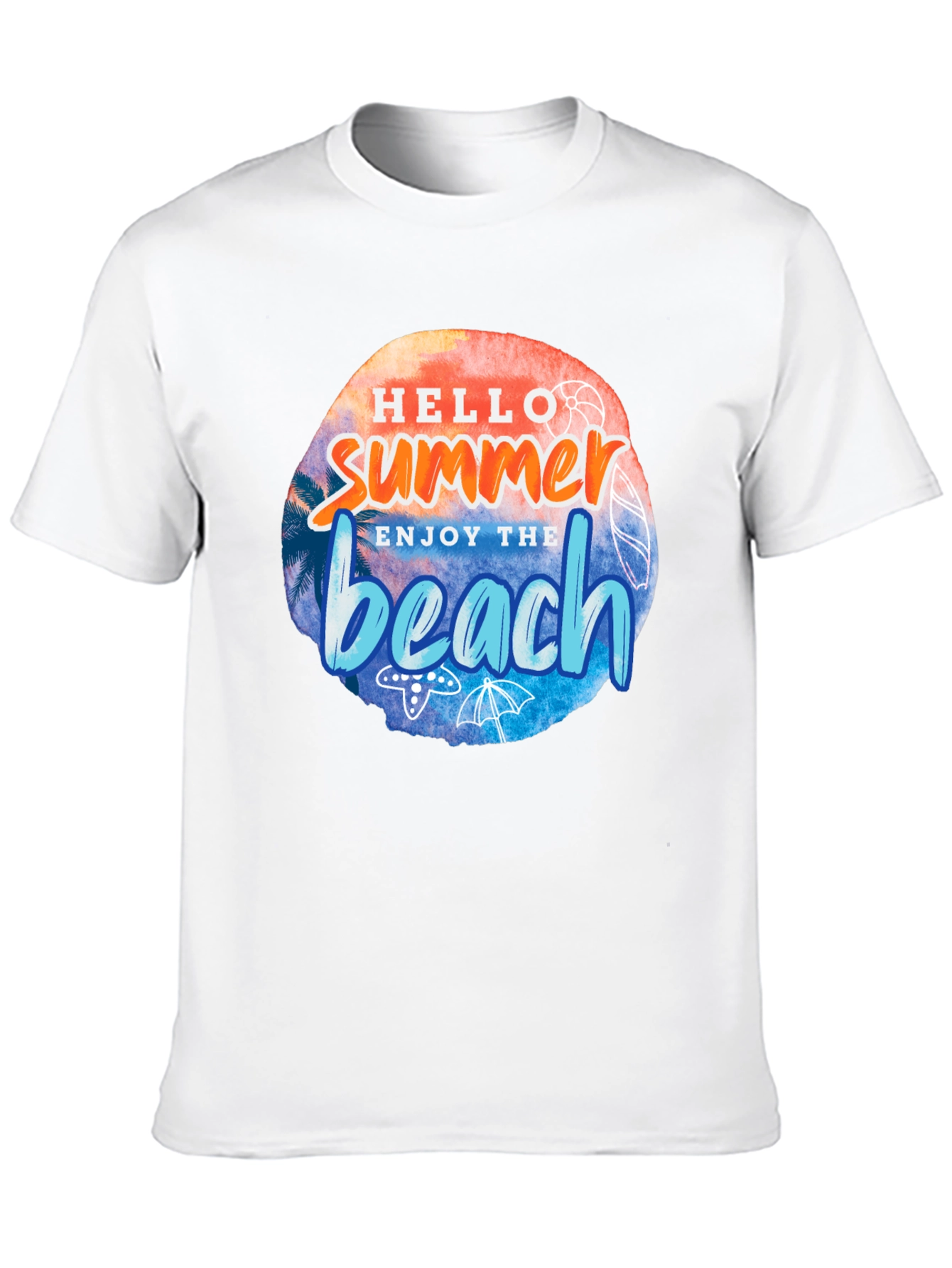 Hello Summer Beach Graphic Tee - Relaxed Fit