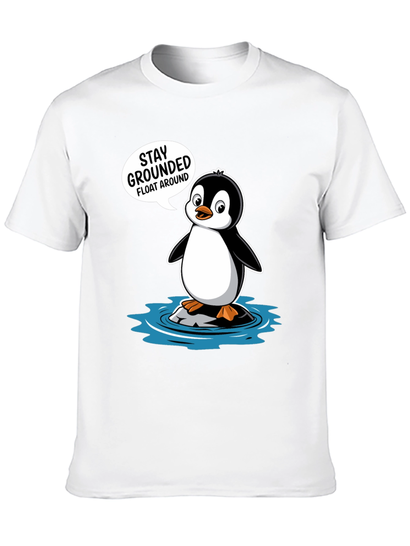 Stay Grounded Penguin Graphic T-Shirt