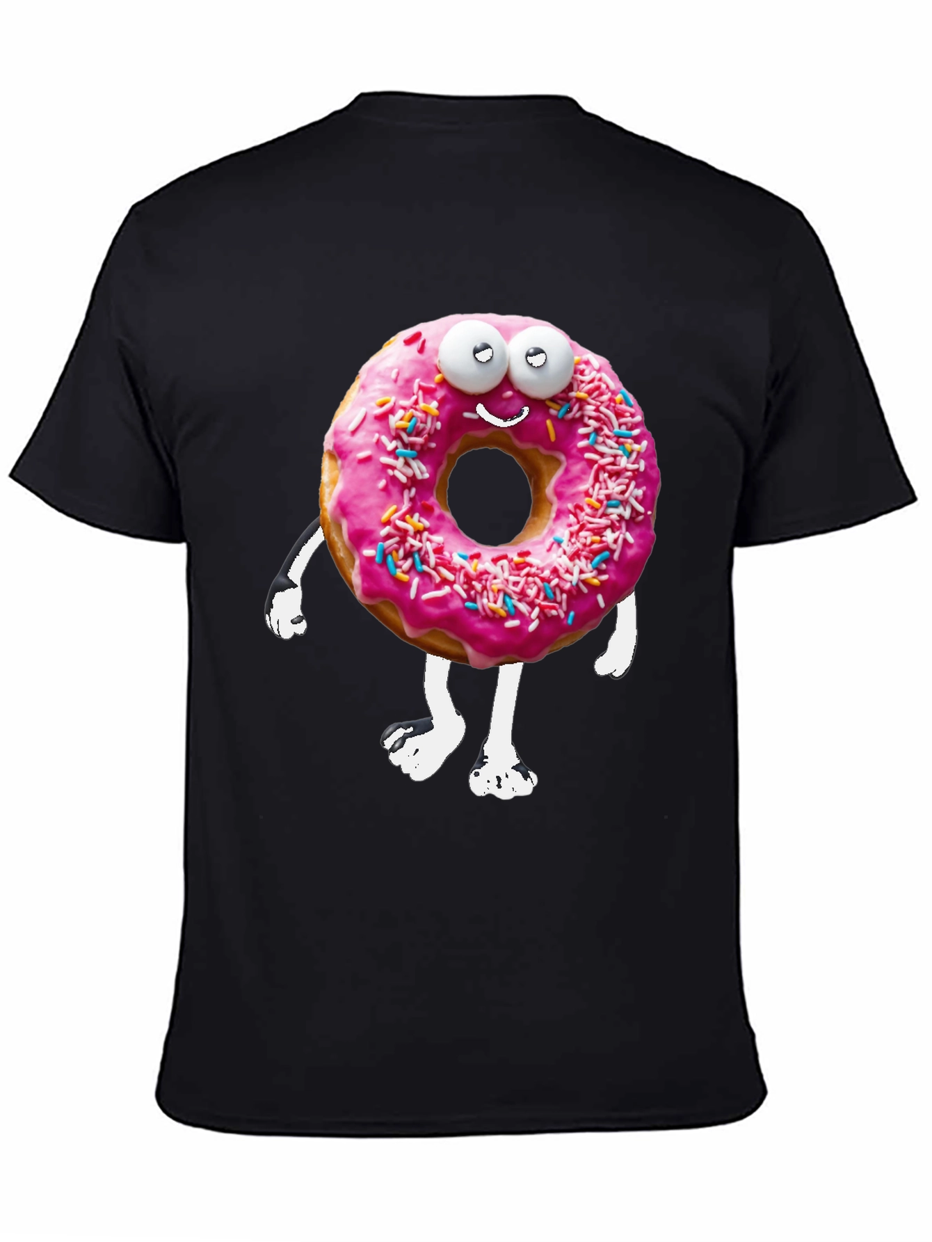 Funny Donut Cartoon Graphic Novelty T-Shirt
