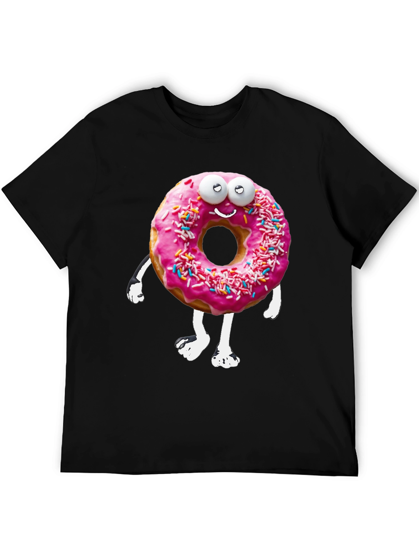 Funny Donut Cartoon Graphic Novelty T-Shirt