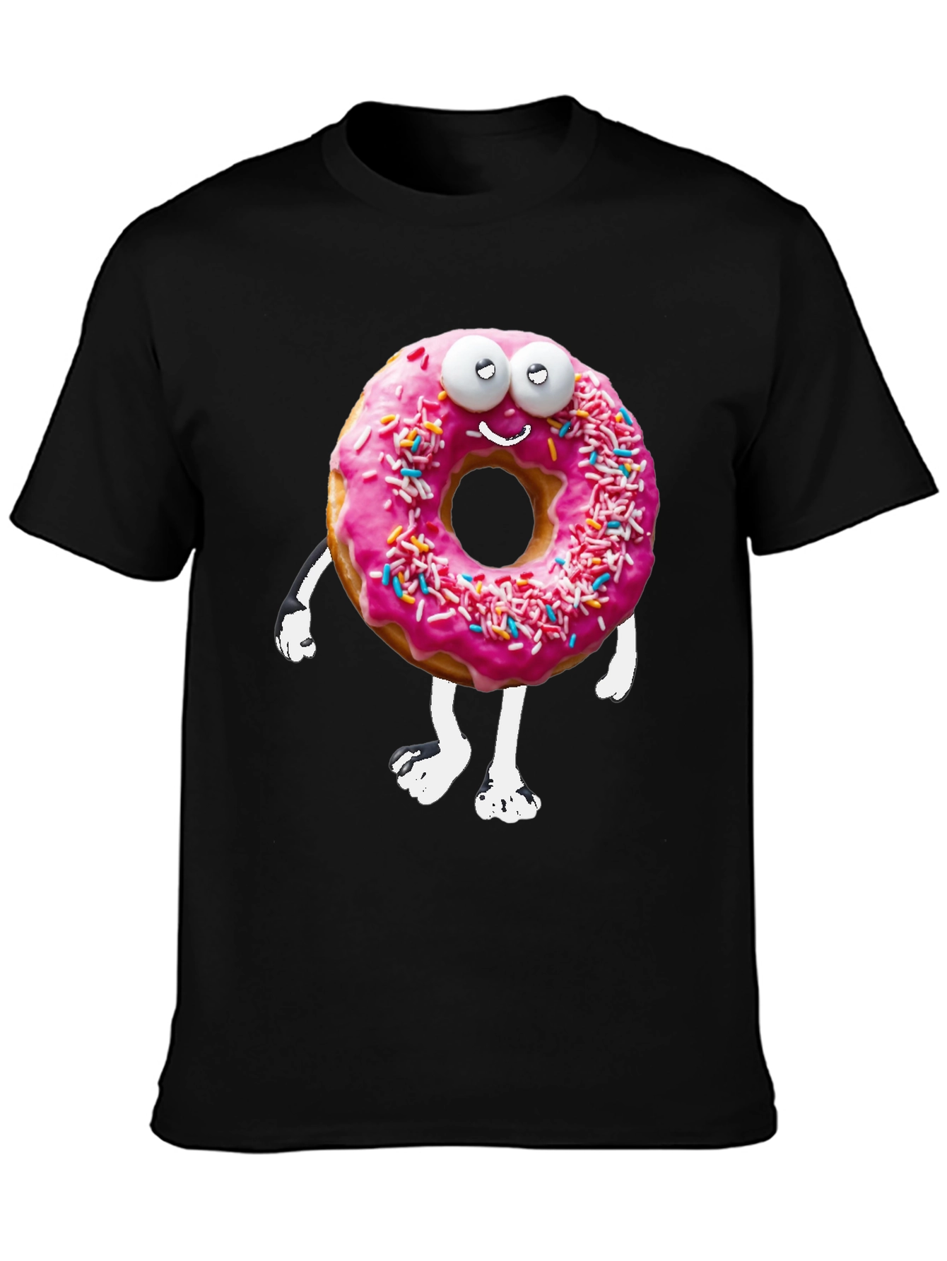 Funny Donut Cartoon Graphic Novelty T-Shirt