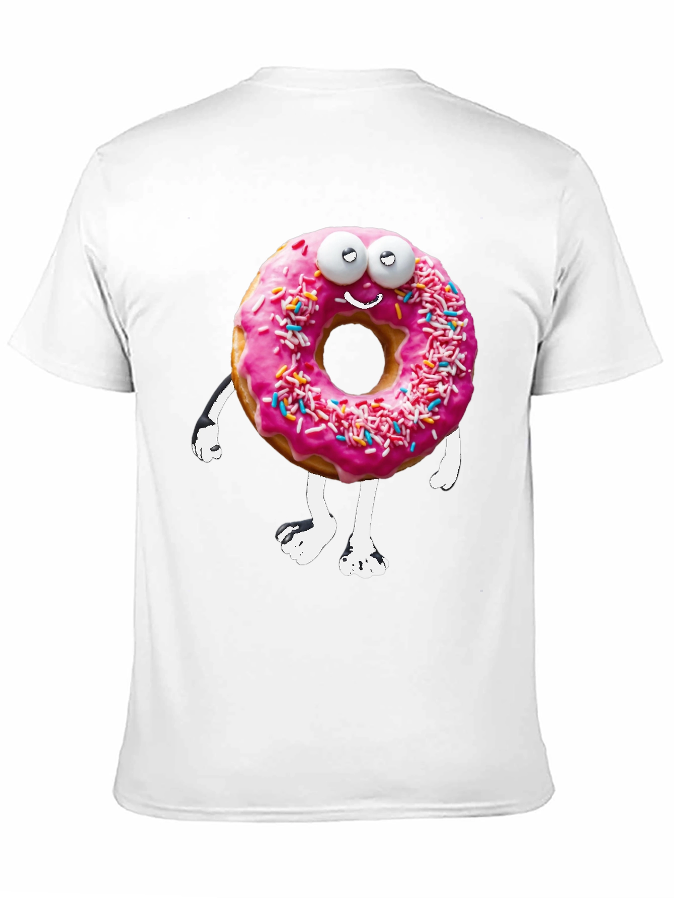 Funny Donut Cartoon Graphic Novelty T-Shirt
