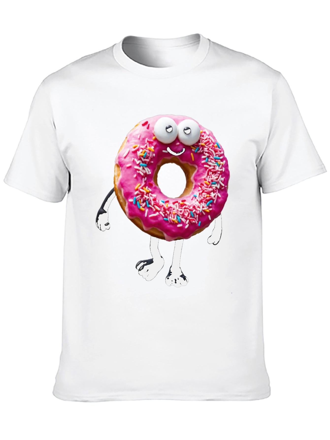Funny Donut Cartoon Graphic Novelty T-Shirt