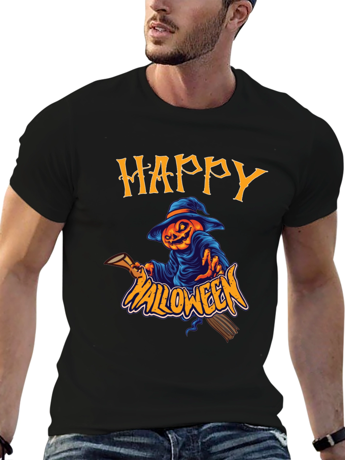 Happy Halloween Pumpkin Scarecrow T-Shirt