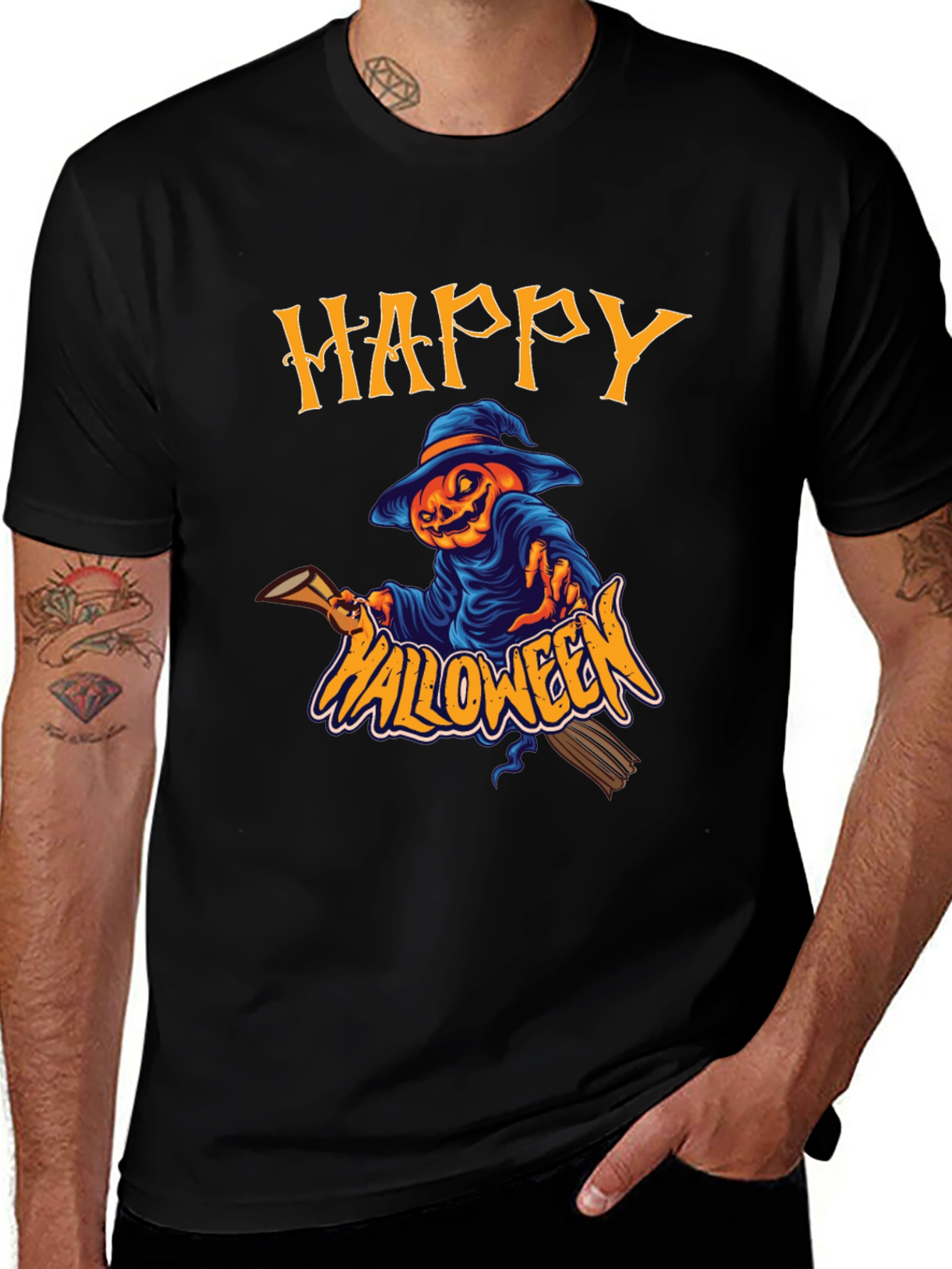Happy Halloween Pumpkin Scarecrow T-Shirt