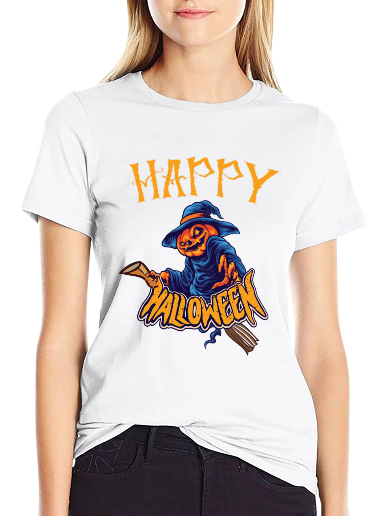 Happy Halloween Pumpkin Scarecrow T-Shirt