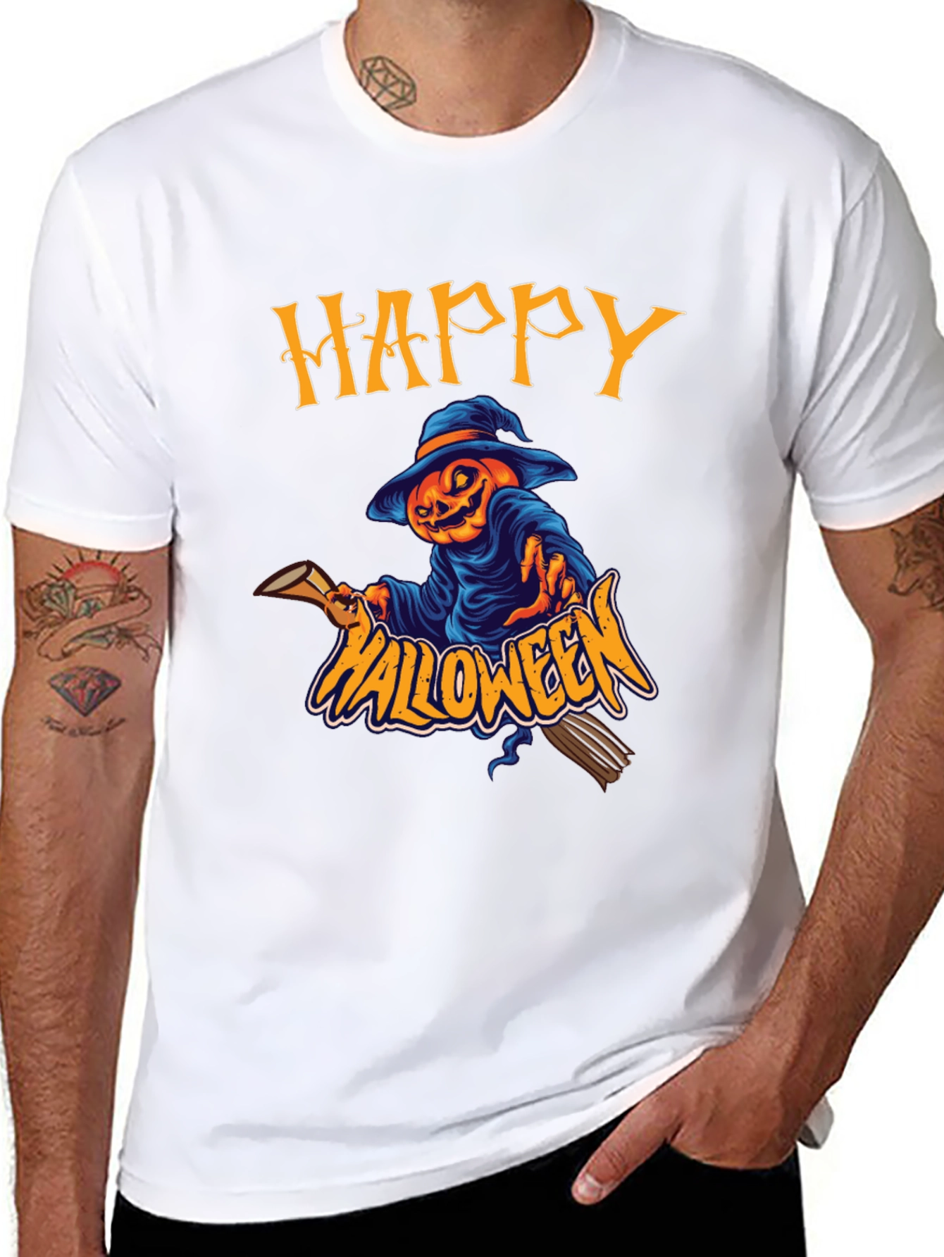Happy Halloween Pumpkin Scarecrow T-Shirt