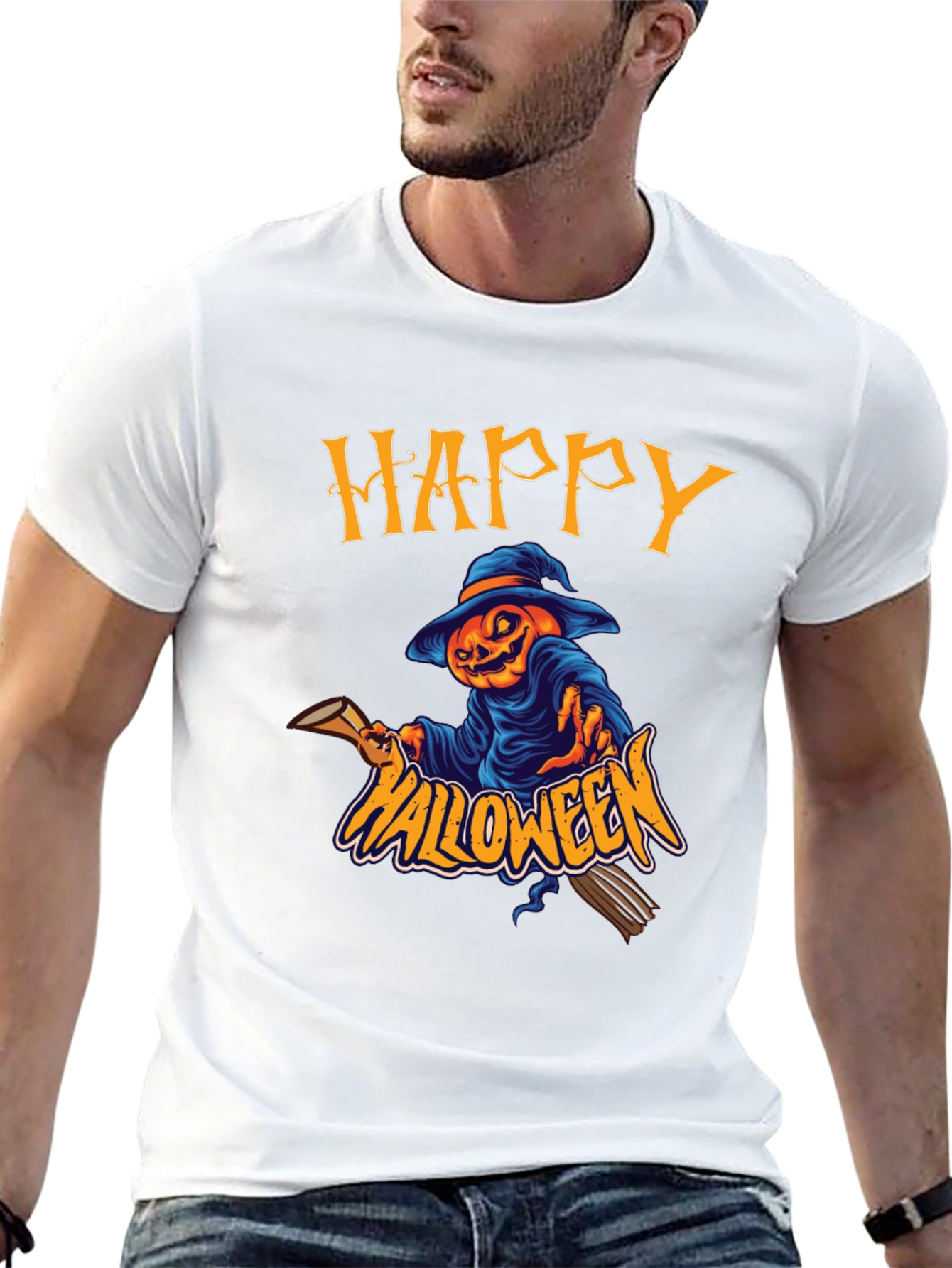 Happy Halloween Pumpkin Scarecrow T-Shirt