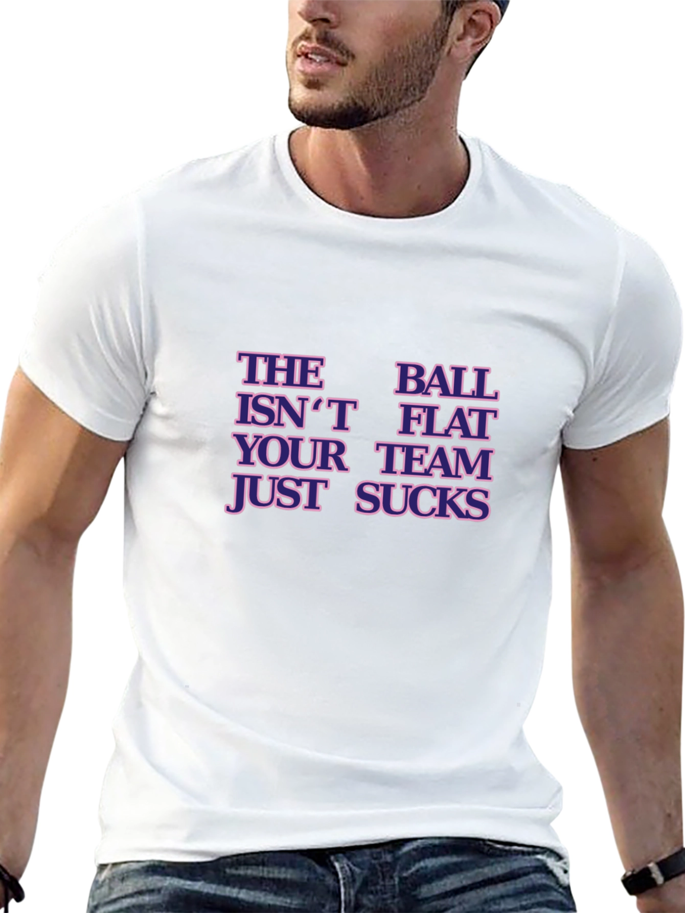 The Ball Isnt Flat T-Shirt Basketball Humor Tee