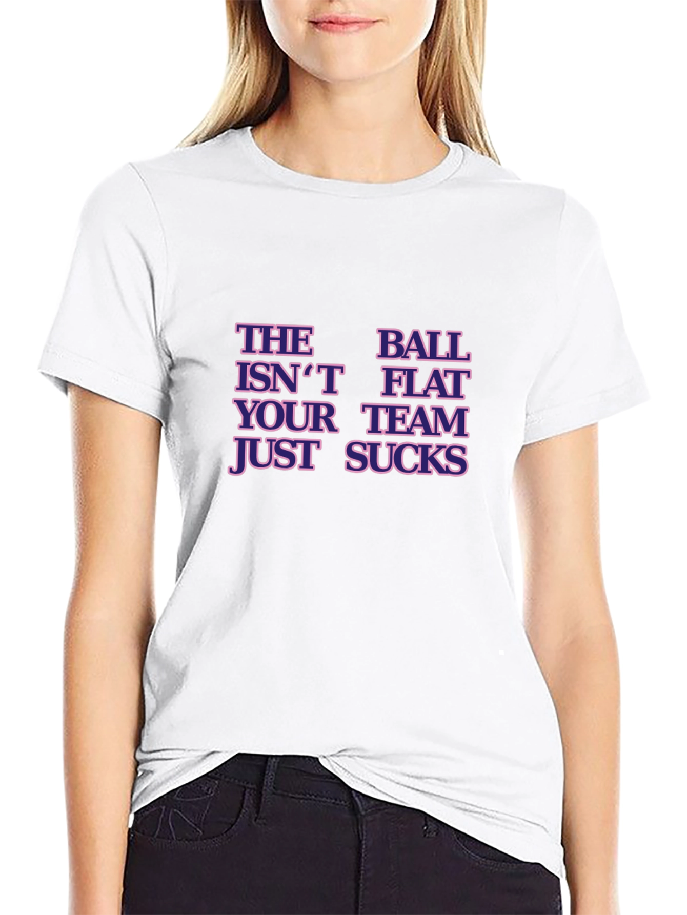 The Ball Isnt Flat T-Shirt Basketball Humor Tee