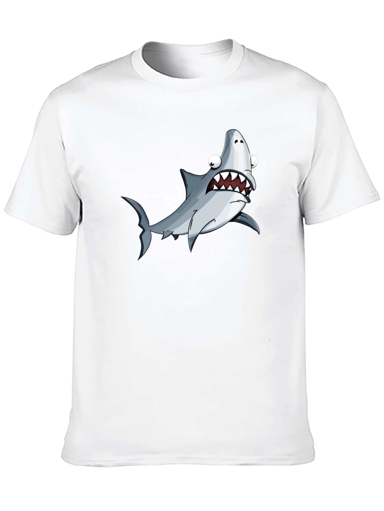 Funny Shark Graphic T-Shirt - Black Cotton Tee